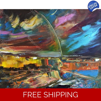 Abstract Rainbow landscape 981